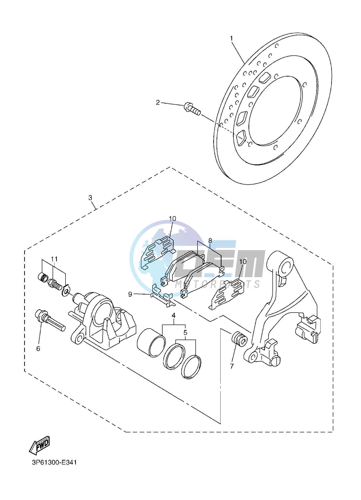 REAR BRAKE CALIPER