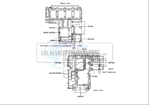 ZRX 1200 (EU) drawing CRANKCASE BOLT PATTERN