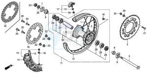 CRF250R drawing REAR WHEEL