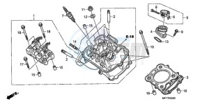 XL700VA9 Europe Direct - (ED / ABS SPC) drawing FRONT CYLINDER HEAD