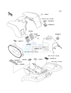 KVF 400 C [PRAIRIE 400 4X4] (C1-C4) [PRAIRIE 400 4X4] drawing LABELS