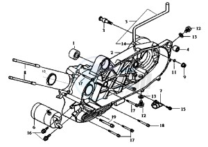 SUPER DUKE - 150 cc drawing CRANKCASE