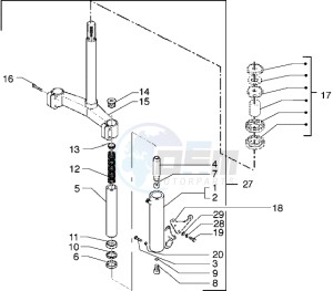 X9 500 drawing Fork-steering bearings