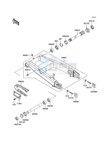 NINJA ZX-12R ZX1200B6F FR GB XX (EU ME A(FRICA) drawing Swingarm