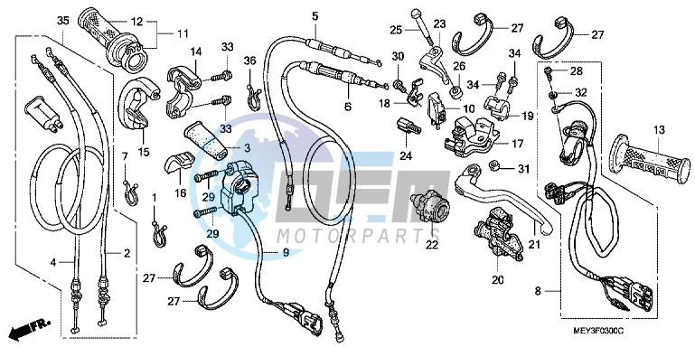 HANDLE LEVER/SWITCH/CABLE