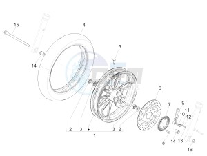 Medley 150 4T ie ABS (APAC) drawing Front wheel