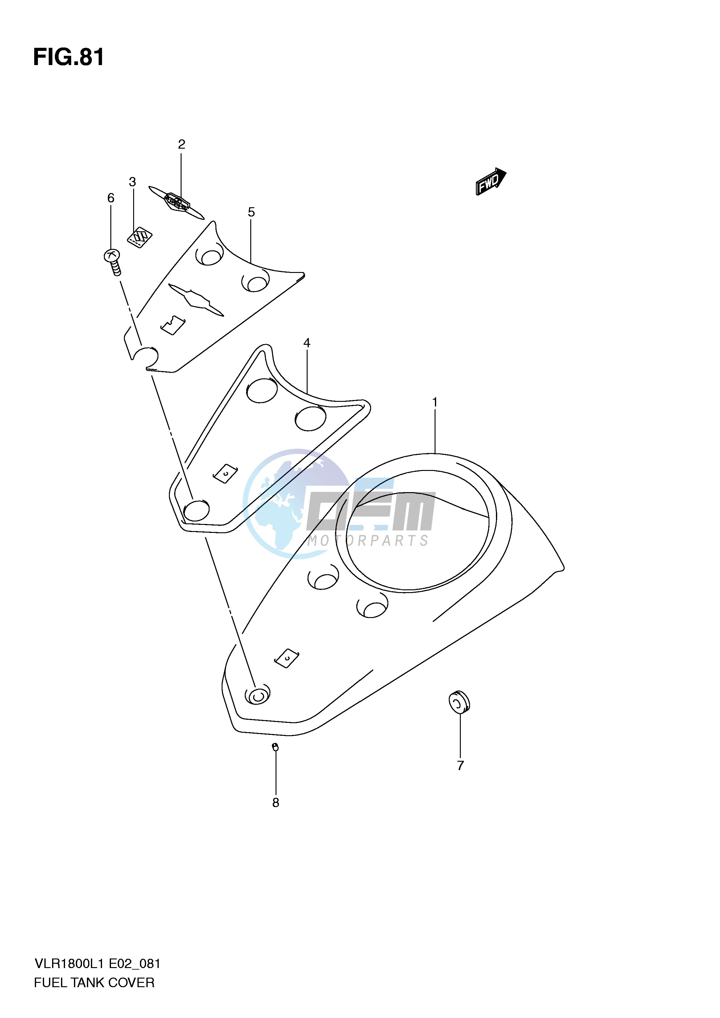 FUEL TANK COVER (VLR1800L1 E24)