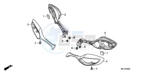 CBR1000RA9 Europe Direct - (ED / ABS MME) drawing BACK MIRROR