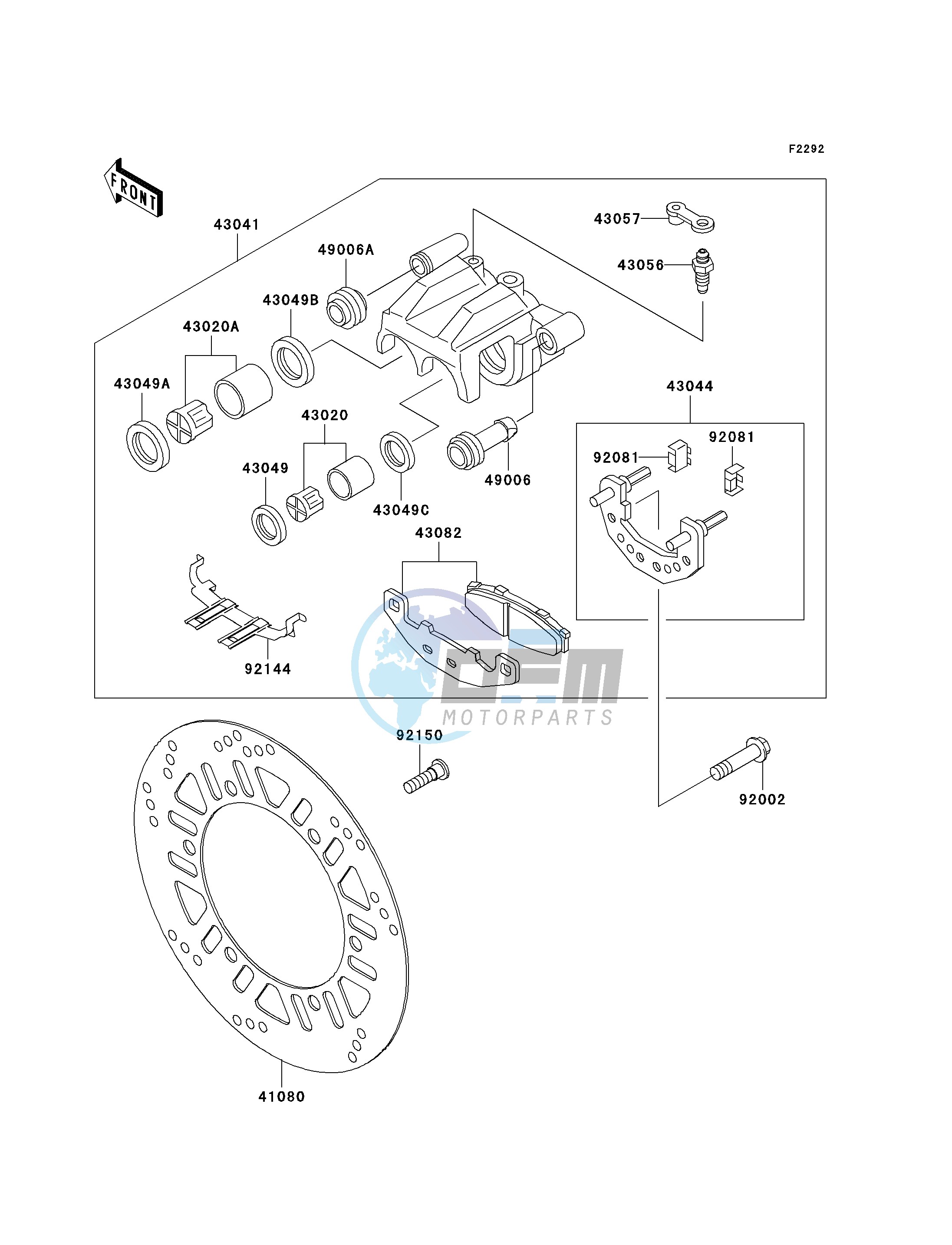 FRONT BRAKE-- F15 - F17- -