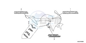 VFR1200FDC VFR1200F Dual Clutch E drawing STRIPE/MARK