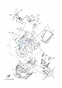 YZF250-A (B1X1) drawing WINDSHIELD