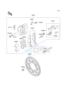 KLX 650 D [KLX650R] (D1) [KLX650R] drawing FRONT BRAKE