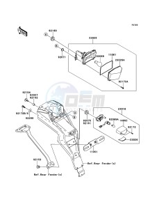 KLX125 KLX125CCF XX (EU ME A(FRICA) drawing Taillight(s)