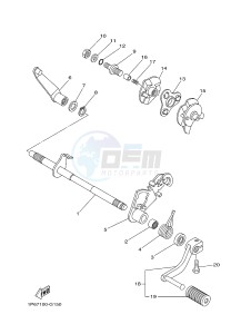 TT-R50E (1P6W 1P6X) drawing SHIFT SHAFT