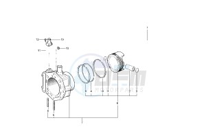 X9 500 drawing Cylinder - Piston