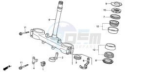 XR250R drawing STEERING STEM