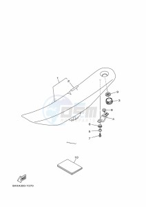 YZ125 (B4XE) drawing SEAT