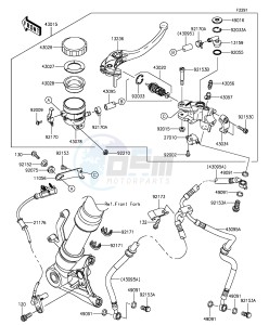 Z1000SX ZX1000LGF FR GB XX (EU ME A(FRICA) drawing Front Master Cylinder