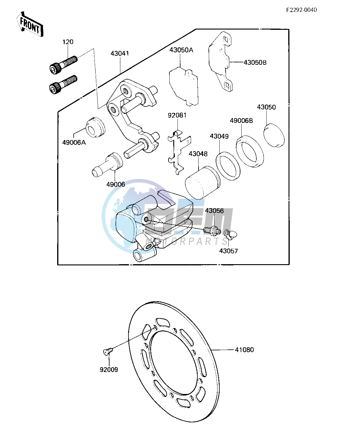 FRONT BRAKE -- 84 KX250-C2- -