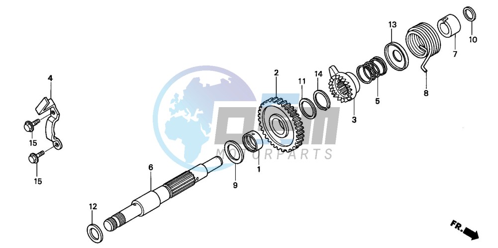 KICK STARTER SPINDLE