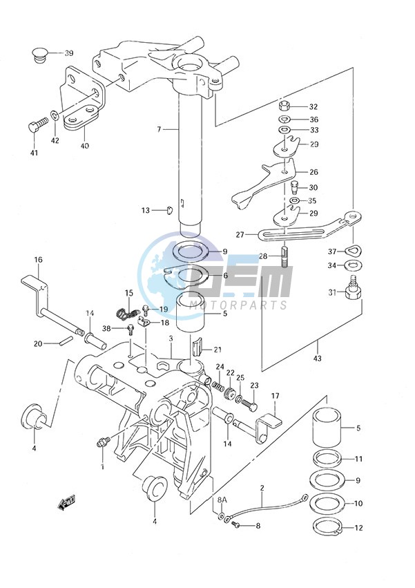 Swivel Bracket S/N 371001 to 371162