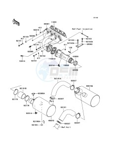 JET SKI STX-15F JT1500A6F FR drawing Muffler(s)