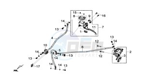 JOYMAX 125 drawing REAR BRAKE CALIPER / BRAKE MOUNT