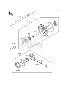 KLX 650 C [KLX650] (C1-C4) [KLX650] drawing FRONT HUB