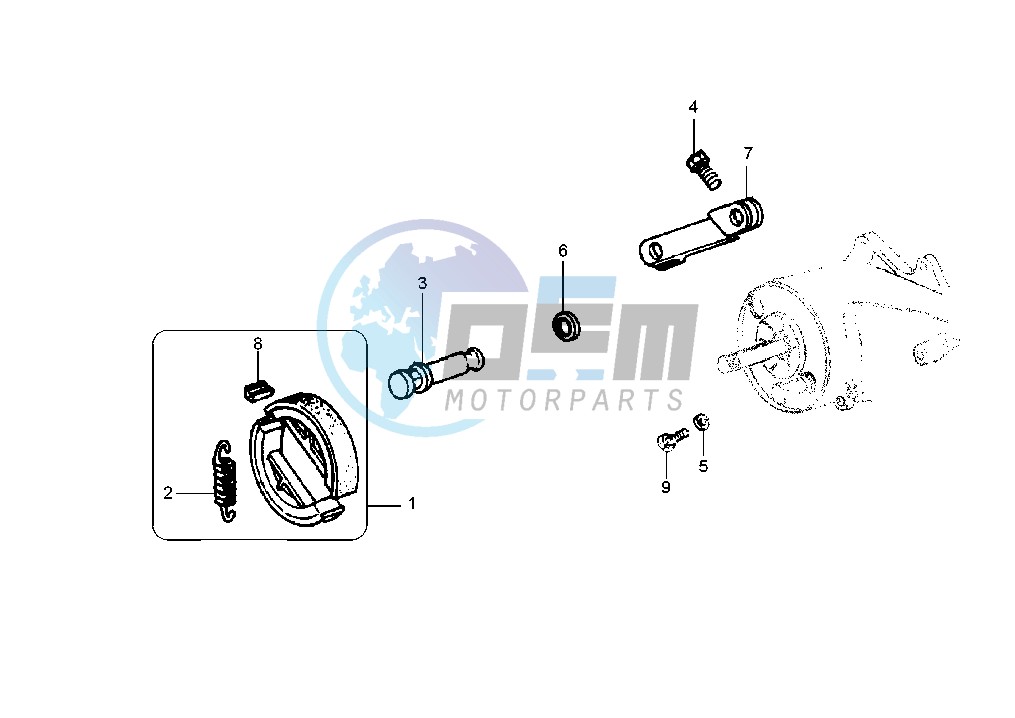 Rear brake shoes