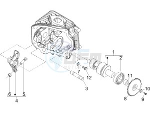 Liberty 50 4T PTT 2007-2012 (D) is drawing Rocking levers support unit