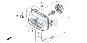 NX250 drawing HEADLIGHT