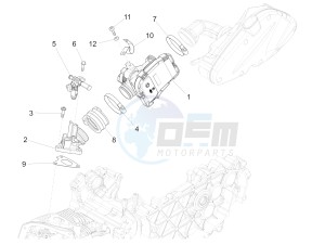 FLY 150 (NAFTA) drawing Throttle body - Injector - Induction joint