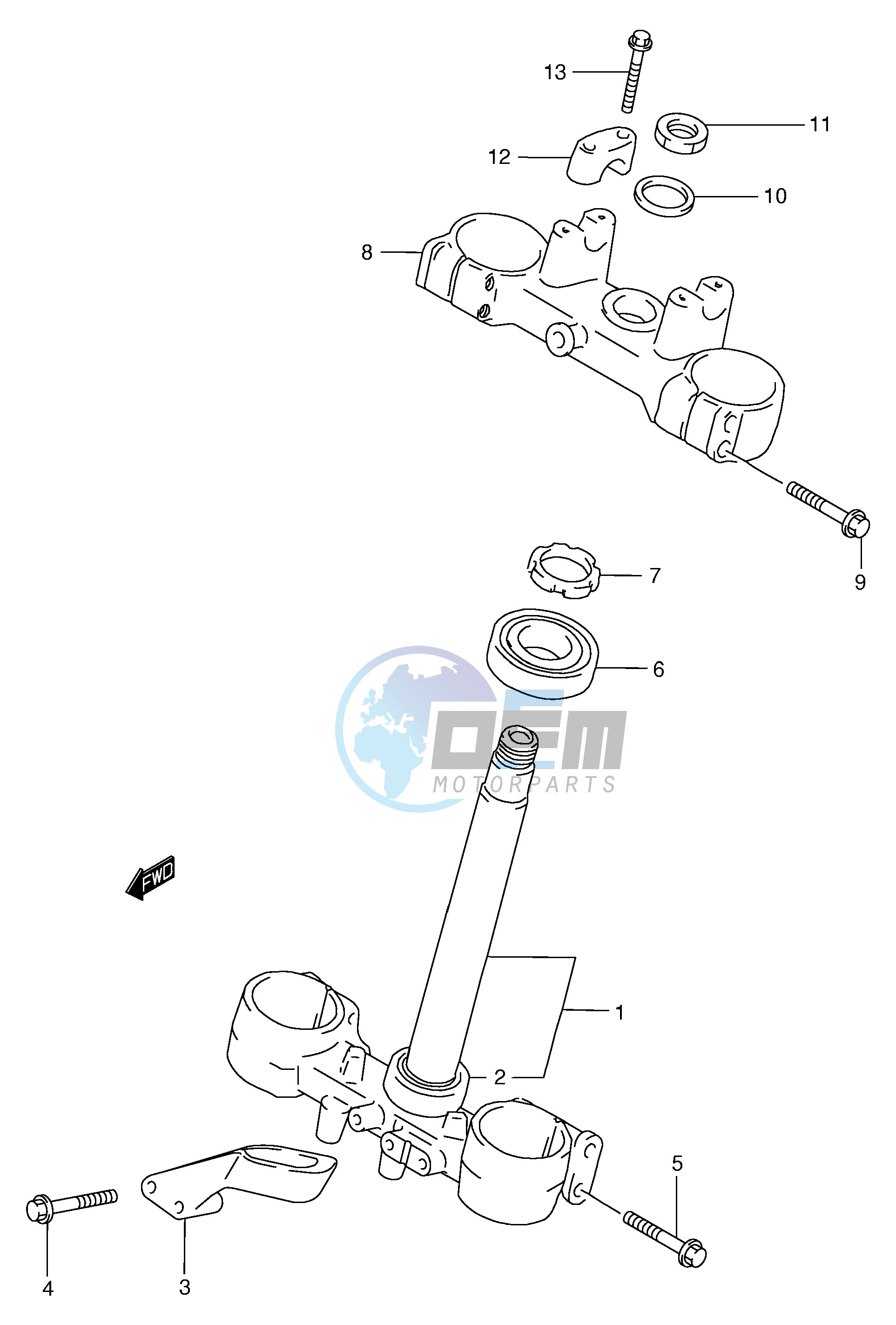 STEERING STEM (MODEL X Y)