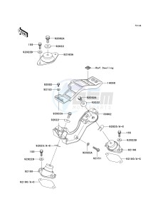 JT 1200 C [1200 STX-R] (1-2) [1200 STX-R] drawing ENGINE MOUNT