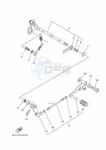 YZF320-A YZF-R3 (B2X2) drawing SHIFT SHAFT