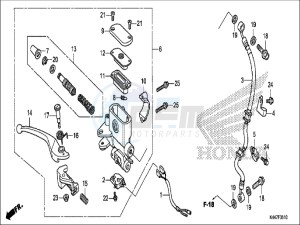 NSC110MPDH UK - (E) drawing FRONT BRAKE MASTER CYLINDER