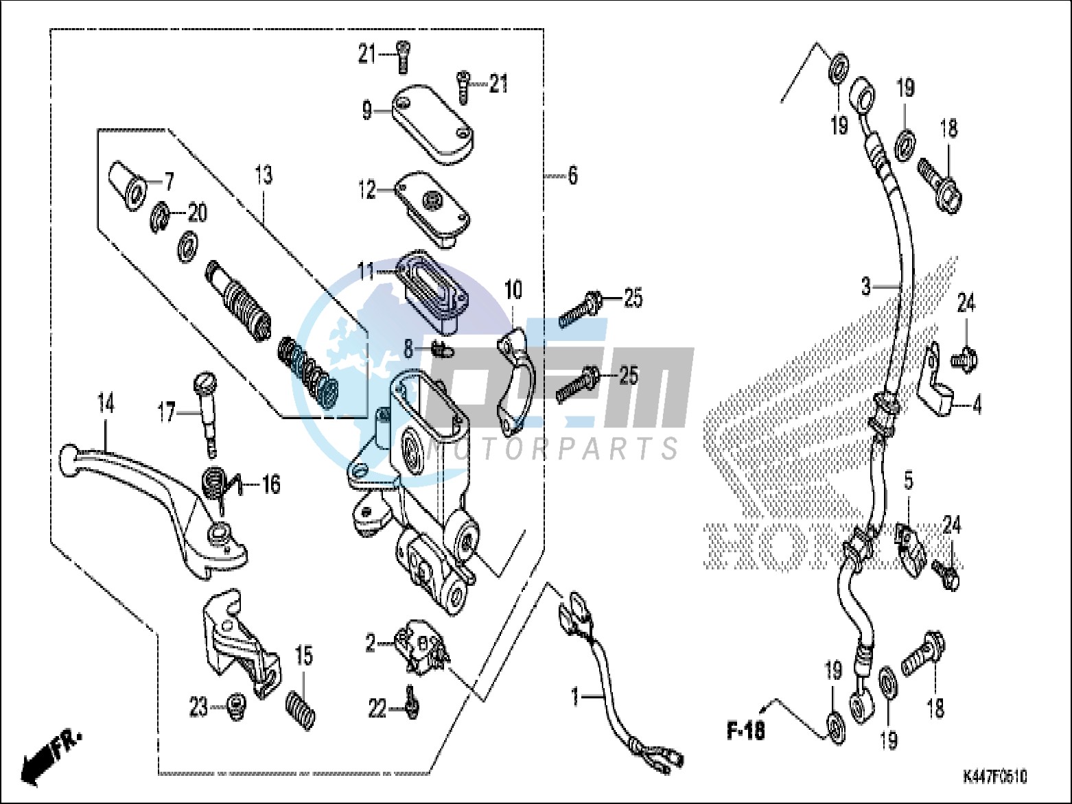 FRONT BRAKE MASTER CYLINDER