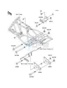 KLF250 KLF250A6F EU GB drawing Engine Mount