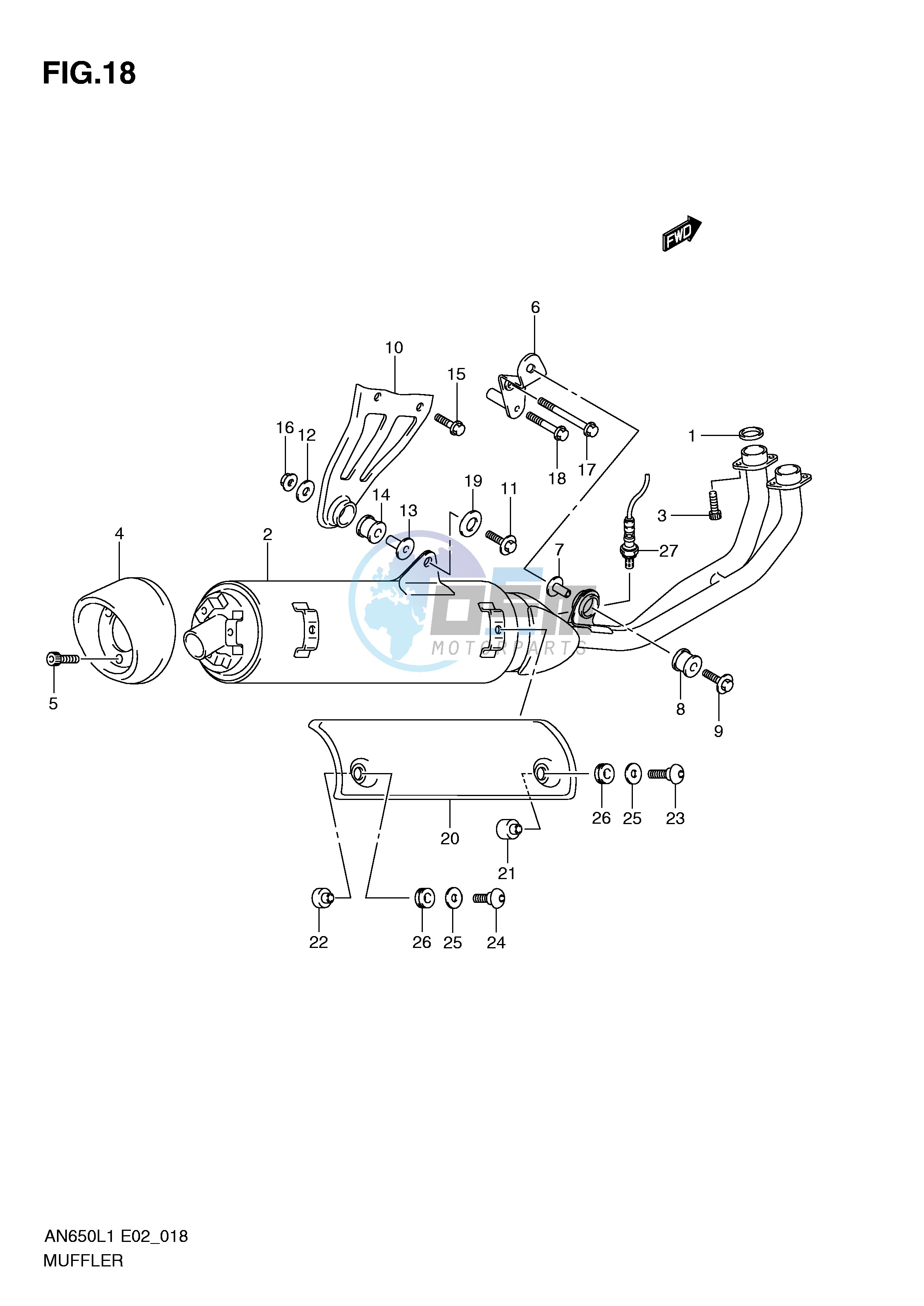 MUFFLER (AN650AL1 E51)