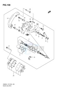 AN650 (E3-E28) Burgman drawing REAR CALIPER (AN650AL1 E28)