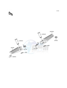 ZX 750 N [NINJA ZX-7RR] (N1-N2) [NINJA ZX-7RR] drawing FOOTRESTS