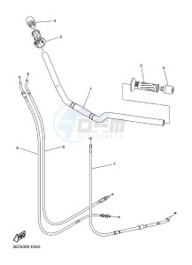 XJ6S ABS 600 (36D6) drawing STEERING HANDLE & CABLE