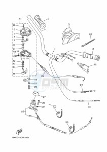 YFM700R (BCXH) drawing STEERING HANDLE & CABLE