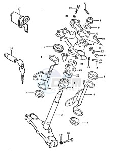 GSX750 (T-X) drawing STEERING STEM