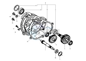 X9 EVOLUTION 125 drawing Gear group