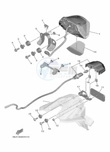 XSR900 MTM890-U (BMS1) drawing TAILLIGHT