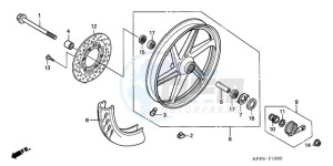 CBR125RWA Australia - (U / BLA) drawing FRONT WHEEL