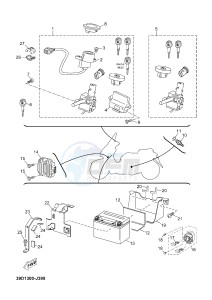 YPR250RA XMAX 250 ABS EVOLIS 250 ABS (1YS7 1YS7 1YS7) drawing ELECTRICAL 1