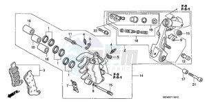 VFR8009 U / MME TWO drawing L. FRONT BRAKE CALIPER