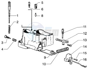 PX 150 E U.S.A. drawing Carburettor component parts II